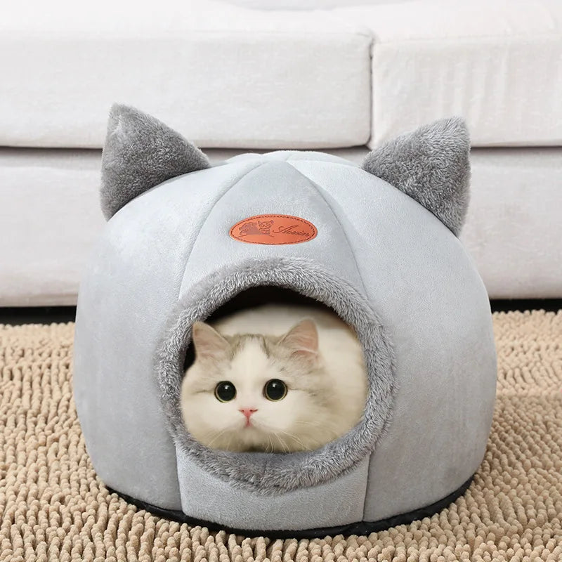 New Deep Sleep Comfort In Winter Cat Bed Iittle Mat Basket Small Dog House Products Pets Tent Cozy Cave Nest Indoor Cama Gato Afneembare en Wasbare Hoes - product feature