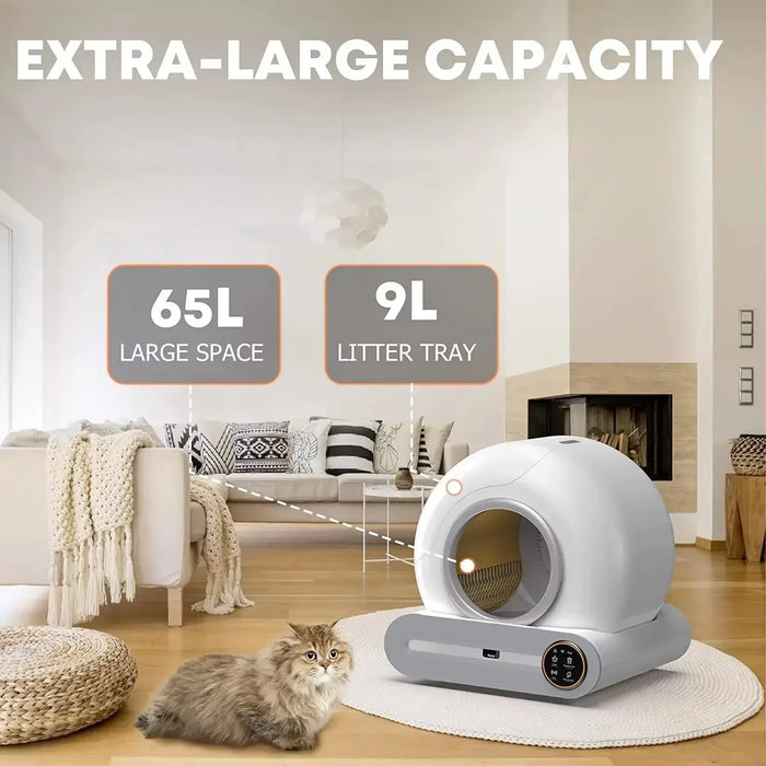 Intelligent self-cleaning cat litter box, automatic cleaning cat toilet, APP controlled Lonic deodorizer, cat litter tray Geavanceerde Geurbeheersing - product feature