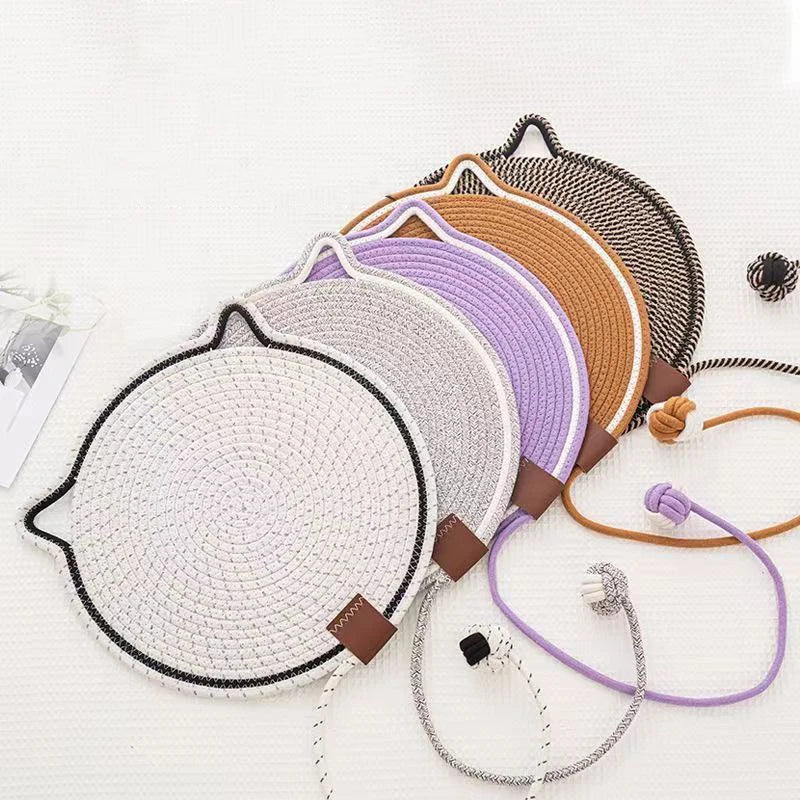 Cotton Rope Cat Scratcher Board Cat Scratching Post Mat Toy Bed Mat Claw Sharpener Scrapers For Cats Grinding Nail Pad Mat Duurzaam en Makkelijk Schoon te Maken - product feature