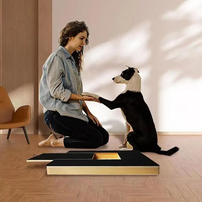 Dog Nail Scratchboard Pull-Out Pet Nail Grinder Wooden Scratcher Pet Scratching Board Toy Ensures Protection Of Furniture Floors - high-quality product