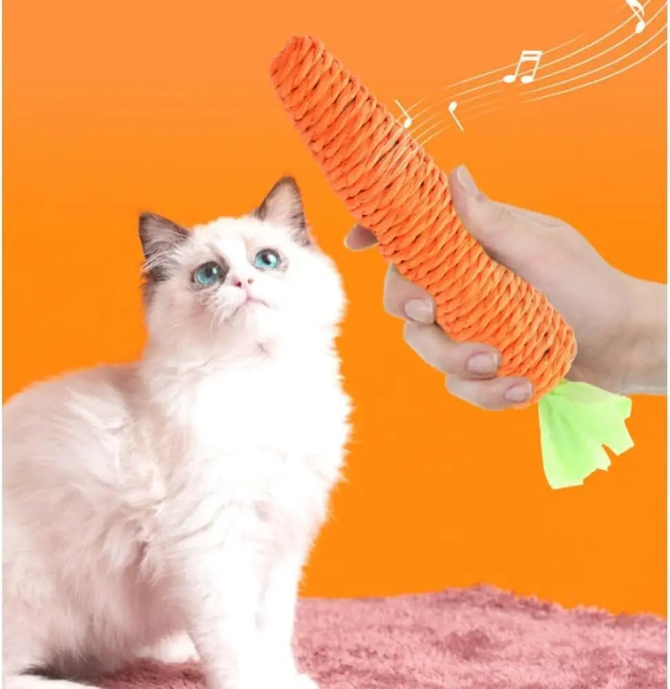 Cat toys self-entertainment carrot teething and cat teasing sticks, bite-resistant and scratch-resistant teething and clawing - high-quality product