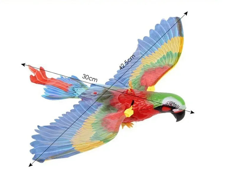 Simulation Bird Interactive Cat Toys Electric Hanging Eagle Flying Bird Cat Teasering Play Cat Stick Scratch Rope Pet Toys Batterijgevoed (2x AA nodig) - product feature