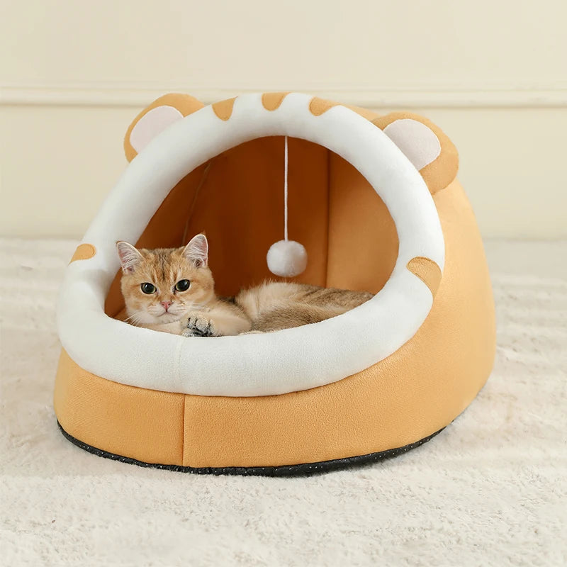 Super Cat Bed Warm Pet House Kitten Cave Cushion Cat House Warm Sleeping Dog Basket Tent Small Dog Mat Supplies Bed For Cats - high-quality product
