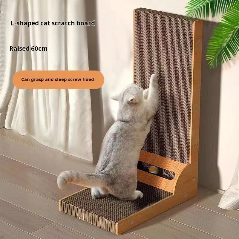 Cat Scratching Post Cat Scratching Board Wooden Wear-resistant and Scratch-resistant Post Furniture Training Grinding Claw Toys - high-quality product
