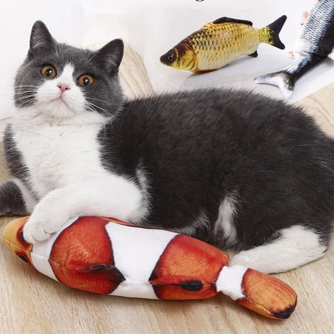 Electric Cat Toy Fish Pet Cat Toys Simulation Fish Swing Kitten Dance Fish Toy Funny Cats Chewing Playing Supplies USB Charging - high-quality product