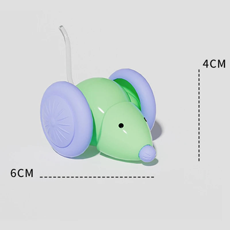 Electric Mouse Car Pet toys Interactive Cat Toy Rechargeable Automatic Teaser with Intelligent Obstacle Avoidance Pet Products Veilig materiaal - product feature