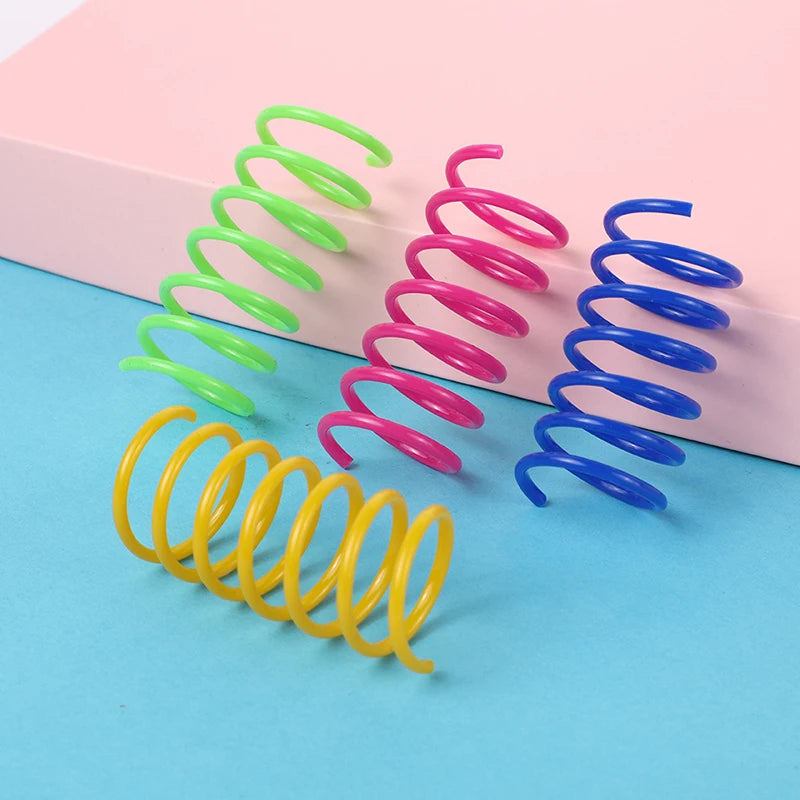 Kitten Cat Toys Wide Durable Heavy Gauge Cat Spring Toy Colorful Springs Cat Pet Toy Coil Spiral Springs 4/8/16/20pcs - high-quality product